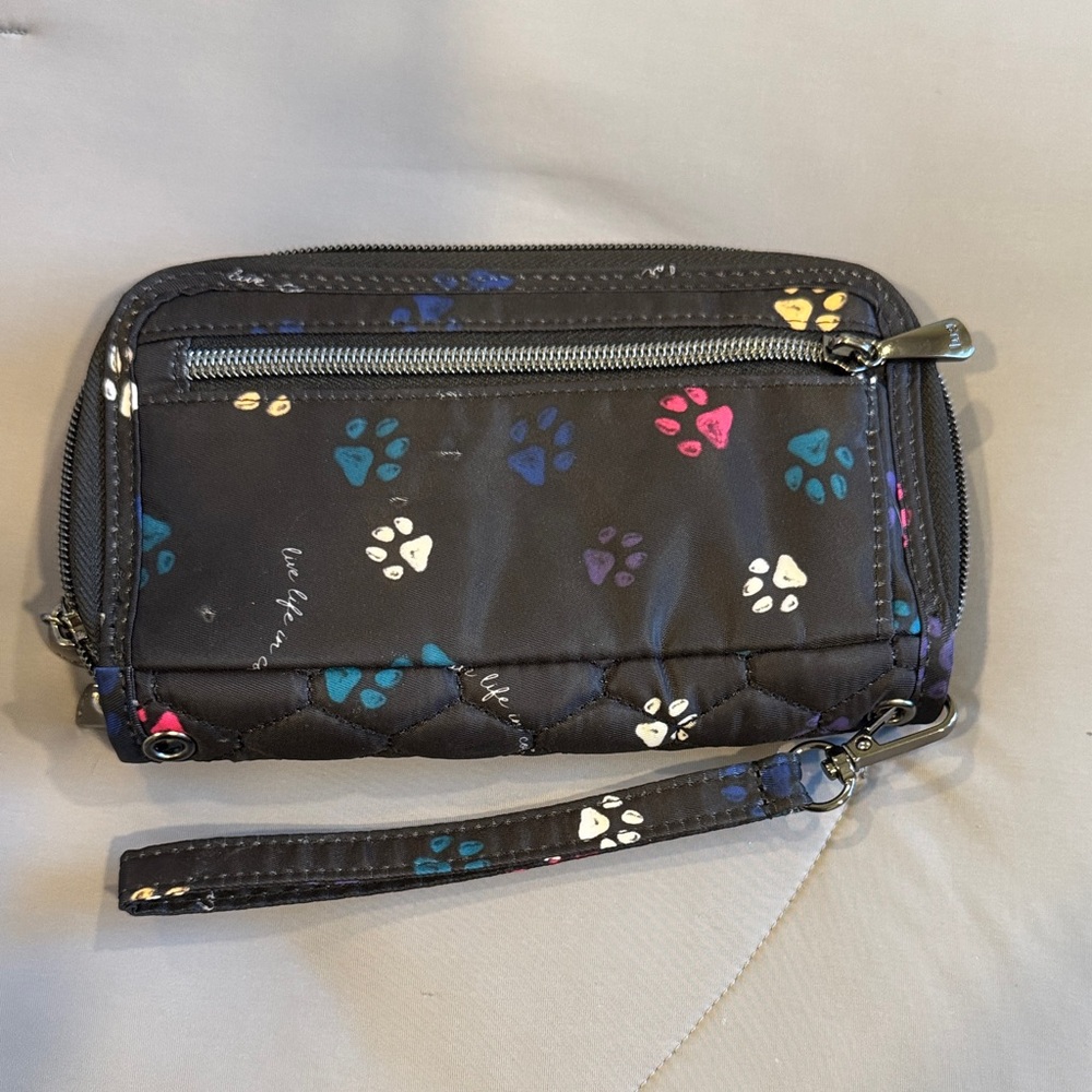 Lug Black Wristlet with Colorful Paw Prints - Picture 4 of 4